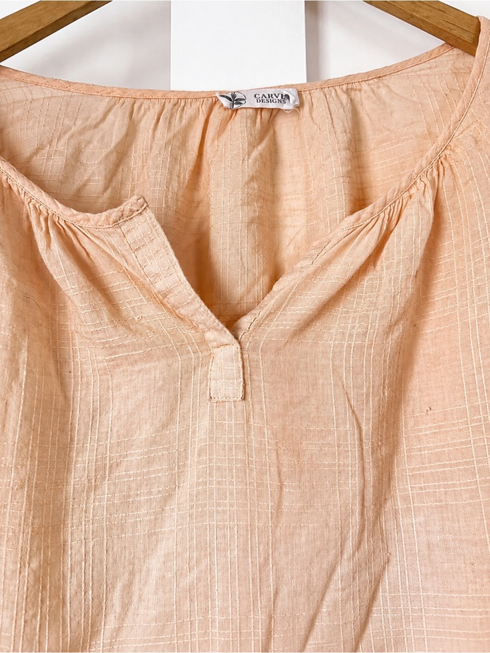 Carve Designs James Peach Organic Cotton Gauze Blouse Top Size M